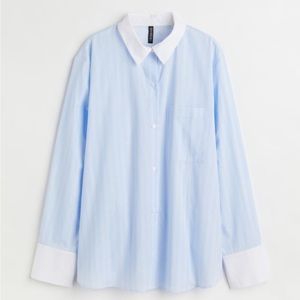 H&M Divided oversized poplin button down shirt size L